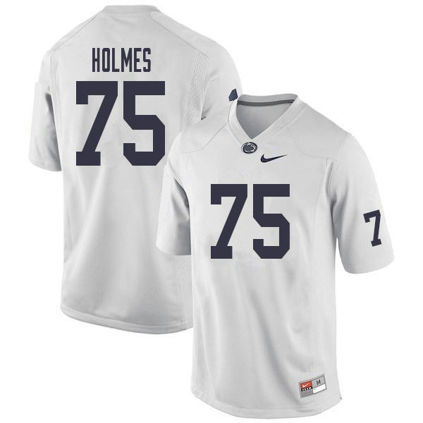 NCAA Nike Men's Penn State Nittany Lions Des Holmes #75 College Football Authentic White Stitched Jersey YJC1298XZ